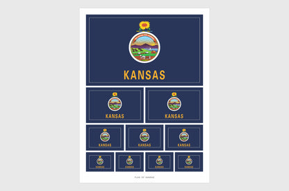 Kansas Flag Stickers