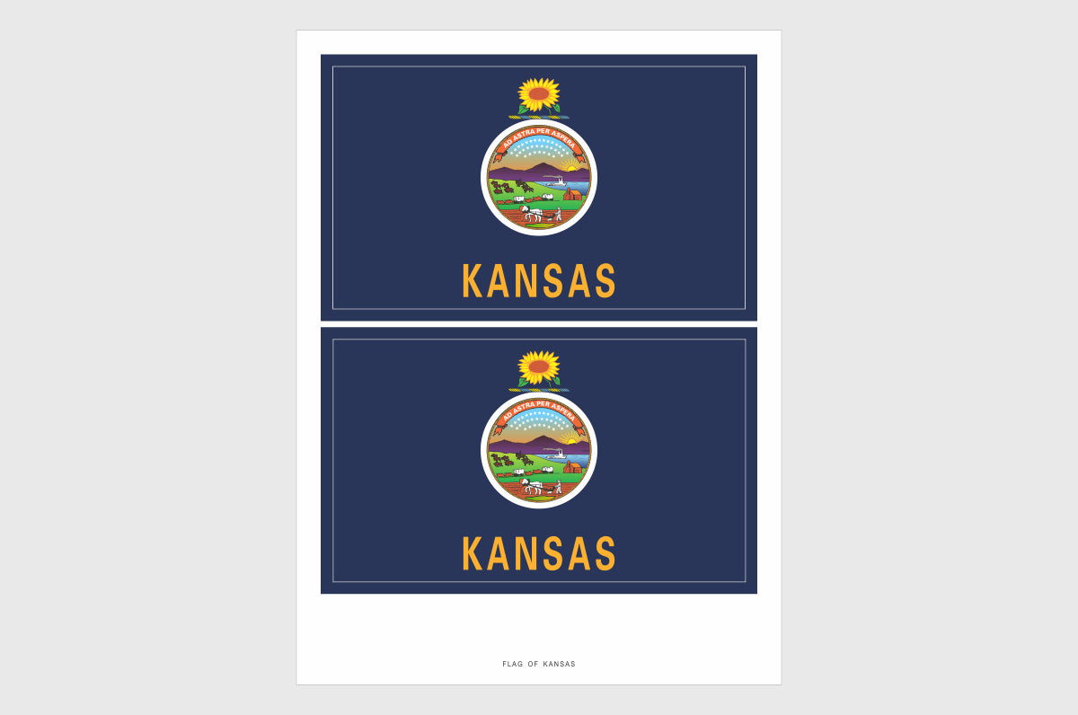 Kansas Flag Stickers