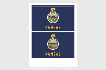 Kansas Flag Stickers