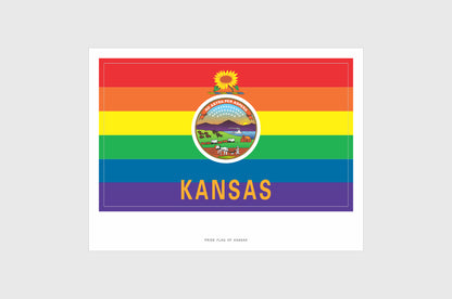 Kansas LGBTQ Pride Flag Stickers