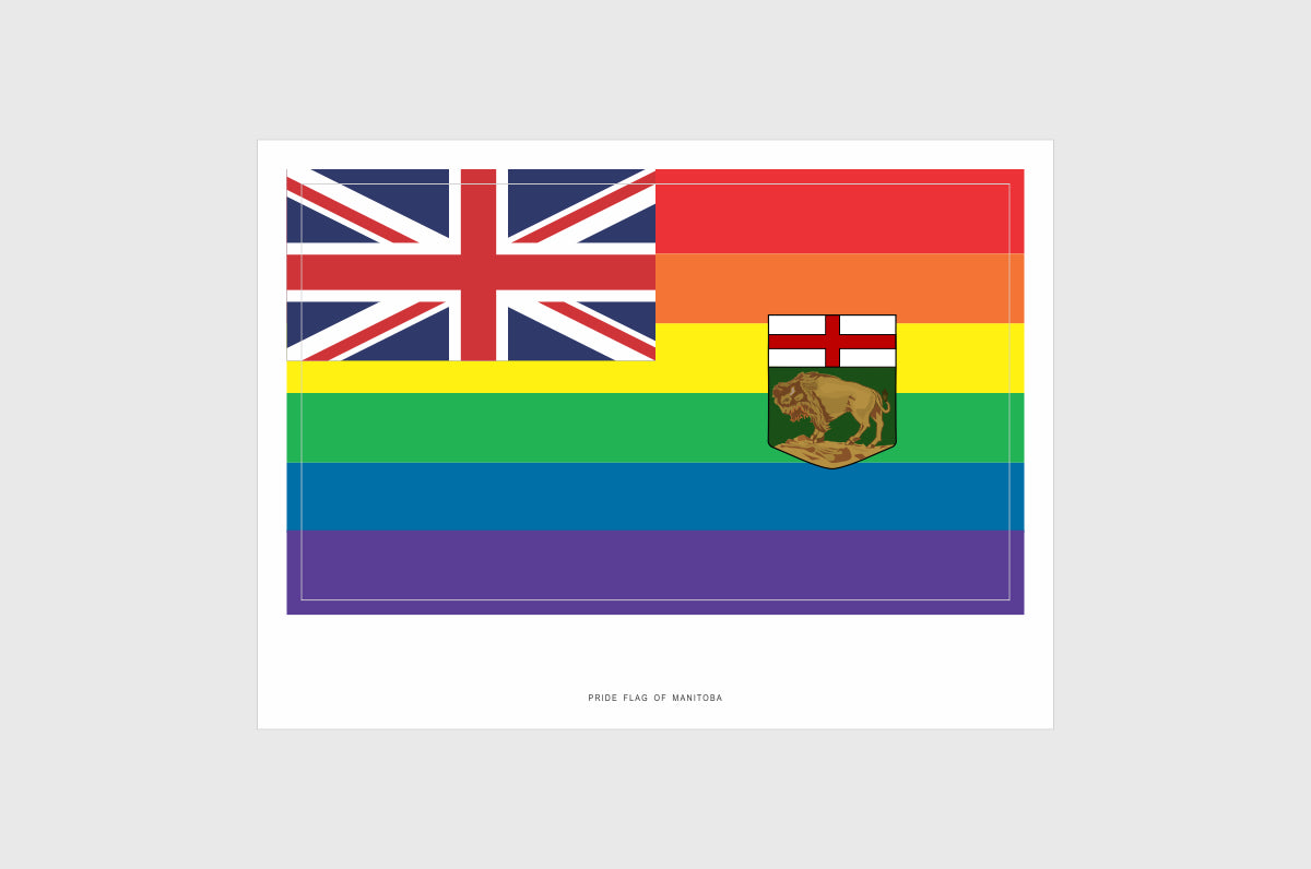 Manitoba LGBTQ Pride Flag Stickers