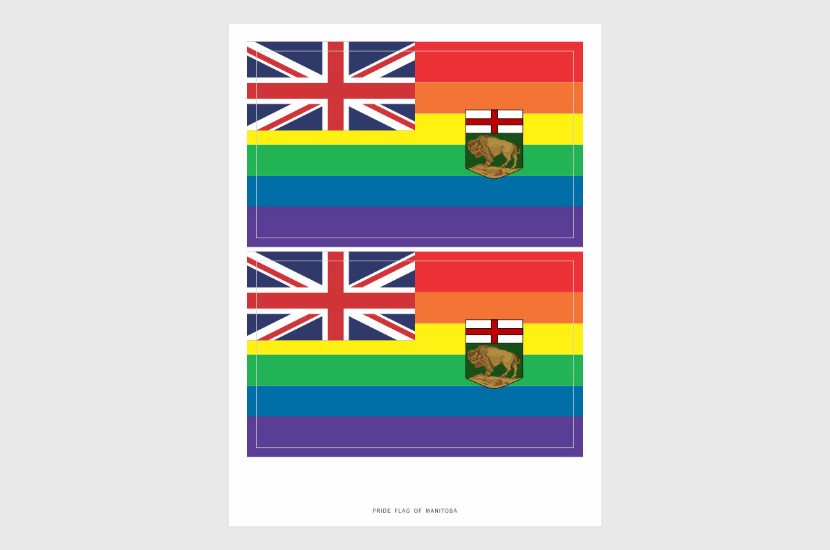 Manitoba LGBTQ Pride Flag Stickers