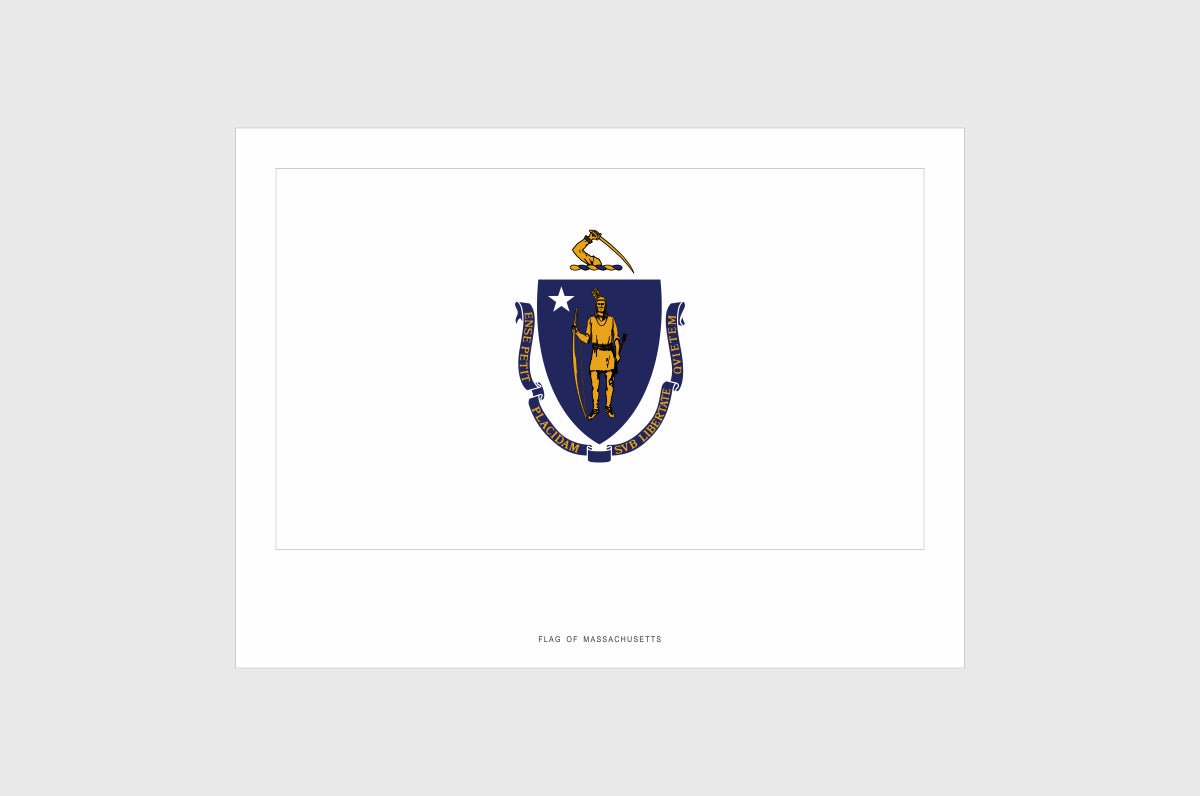 Massachusetts Flag Stickers