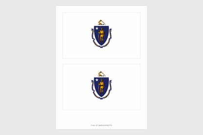 Massachusetts Flag Stickers