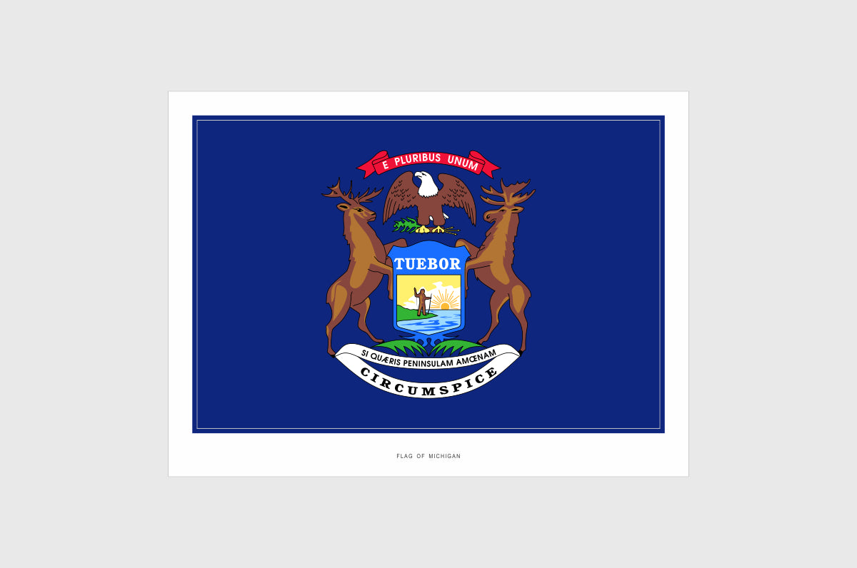 Michigan Flag Stickers