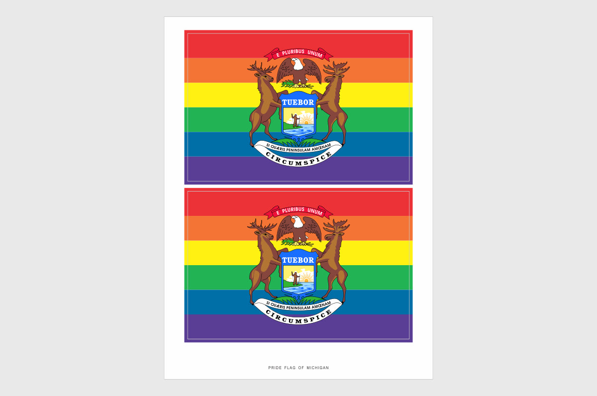 Michigan LGBTQ Pride Flag Stickers