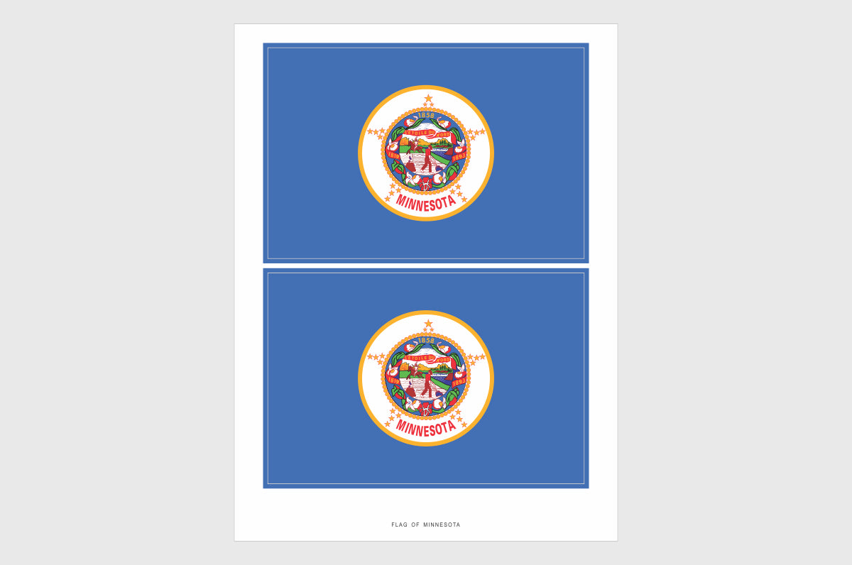 Minnesota Flag Stickers