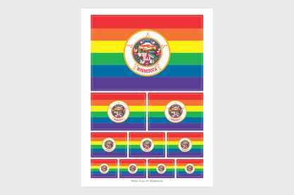 Minnesota LGBTQ Pride Flag Stickers