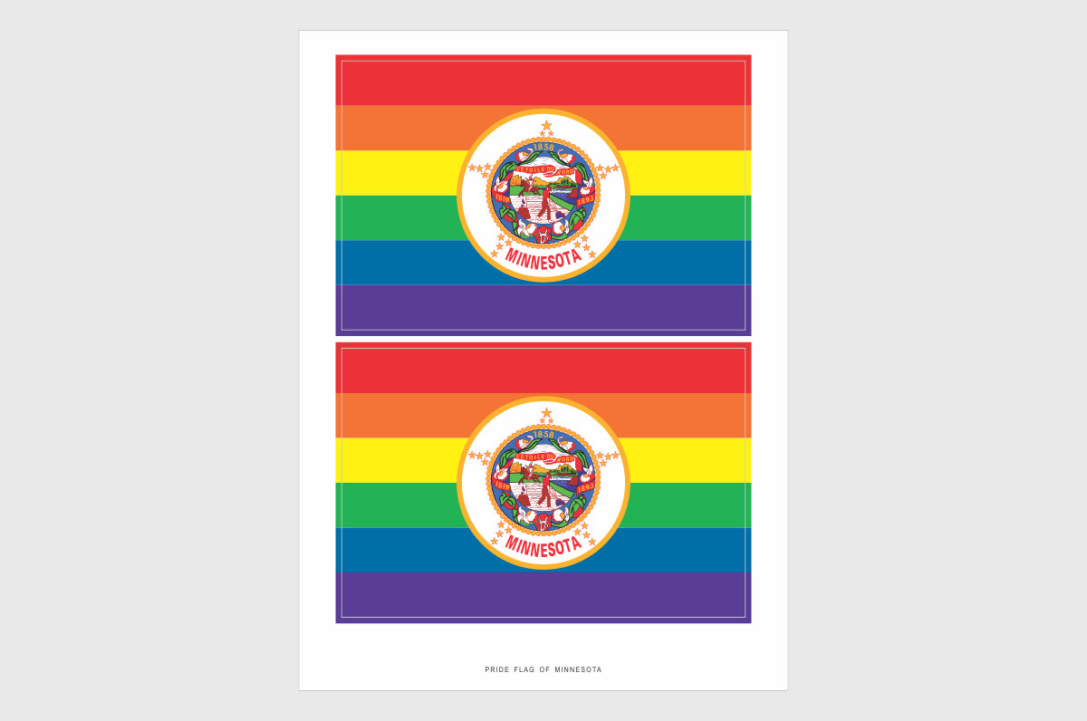 Minnesota LGBTQ Pride Flag Stickers