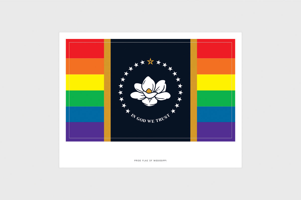 Mississippi LGBTQ Pride Flag Stickers