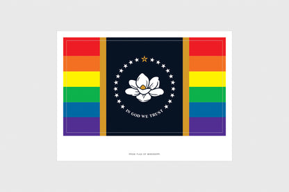 Mississippi LGBTQ Pride Flag Stickers