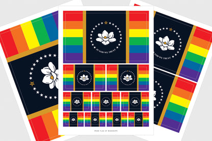 Mississippi LGBTQ Pride Flag Stickers