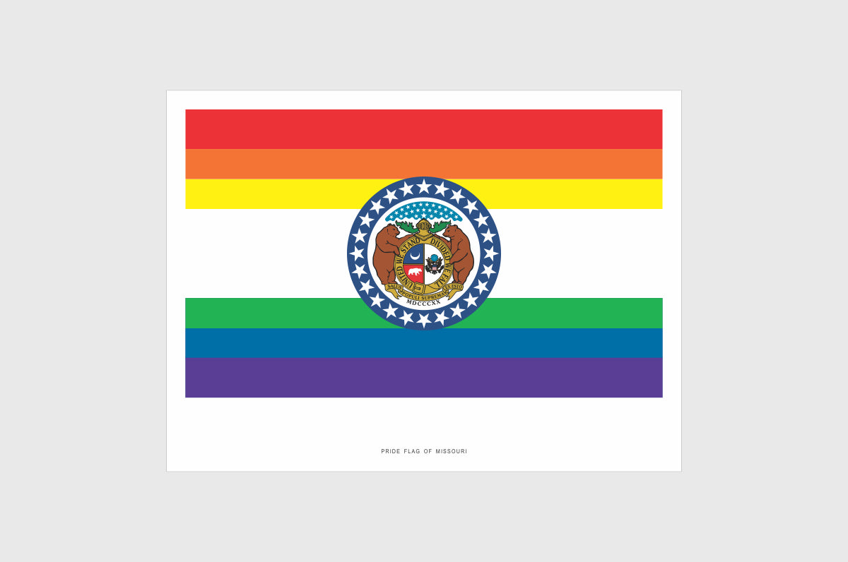 Missouri LGBTQ Pride Flag Stickers