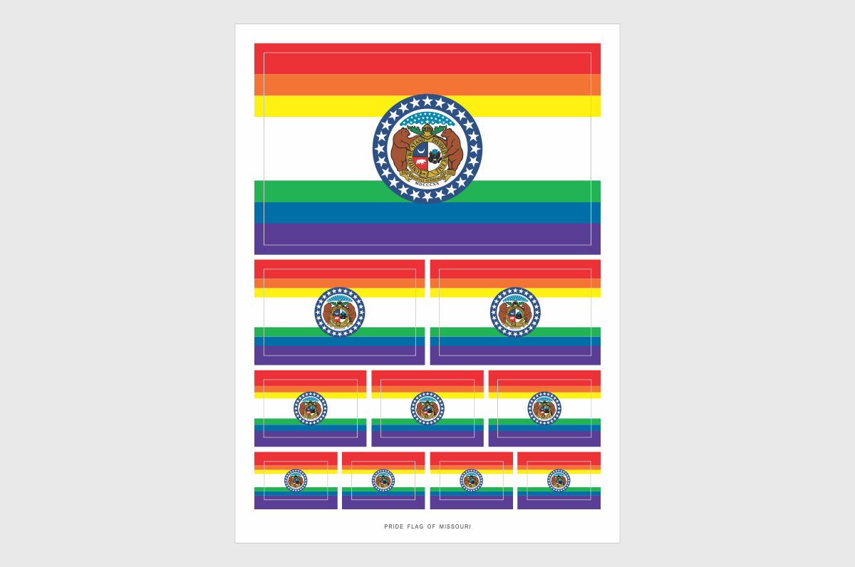 Missouri LGBTQ Pride Flag Stickers