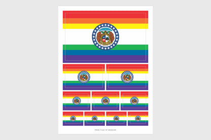 Missouri LGBTQ Pride Flag Stickers