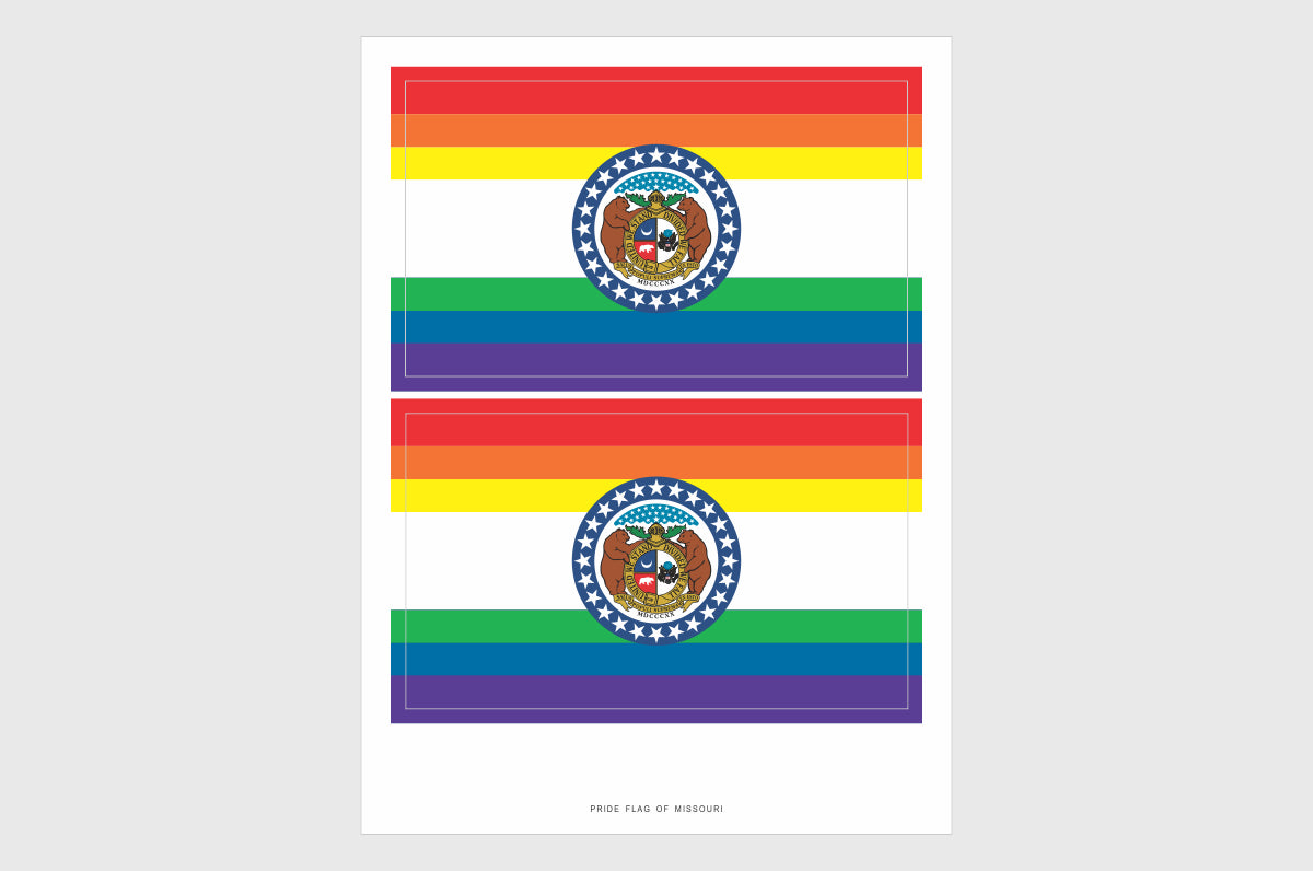 Missouri LGBTQ Pride Flag Stickers