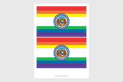 Missouri LGBTQ Pride Flag Stickers