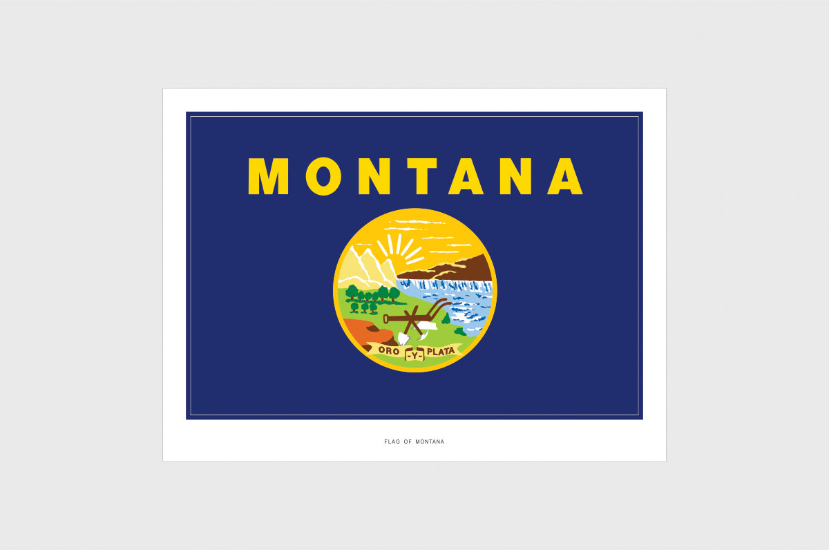 Montana Flag Stickers