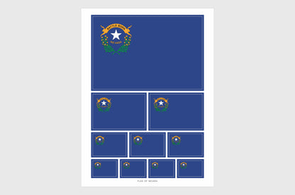 Nevada Flag Stickers