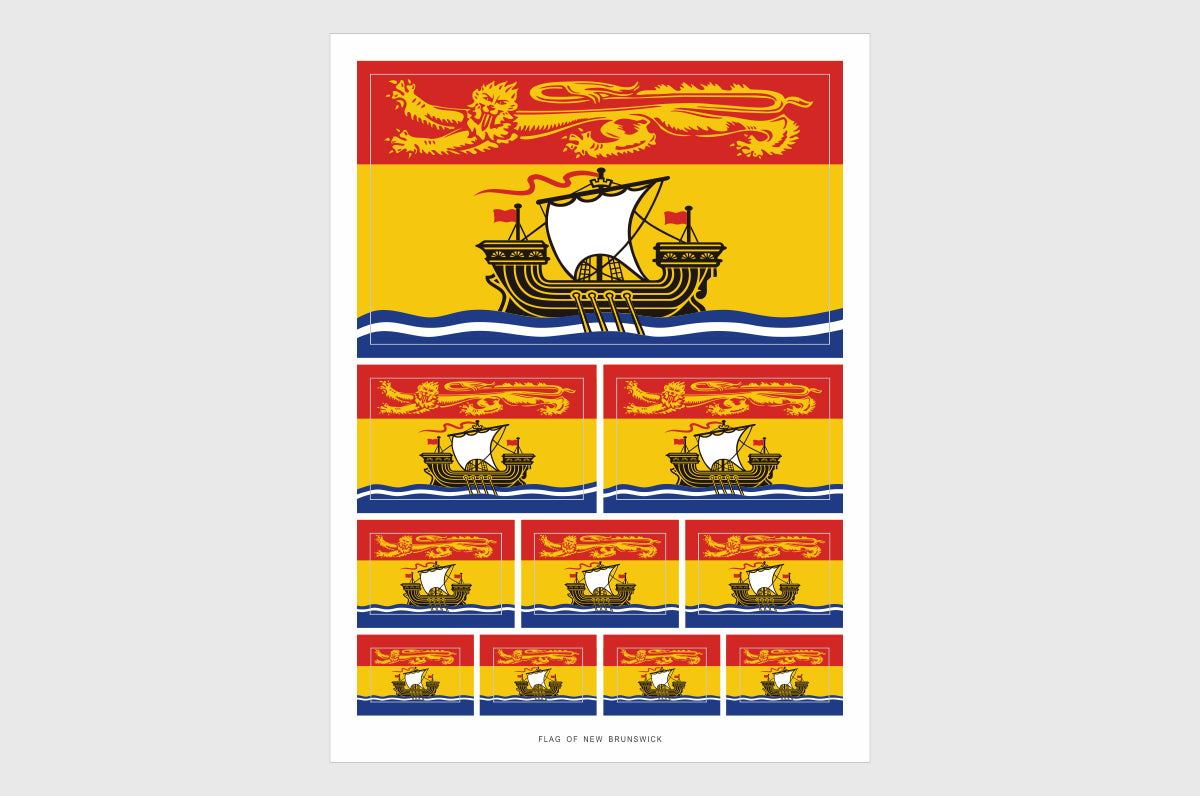 New Brunswick Flag Stickers