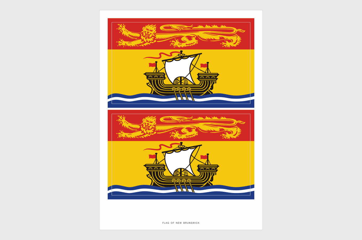 New Brunswick Flag Stickers