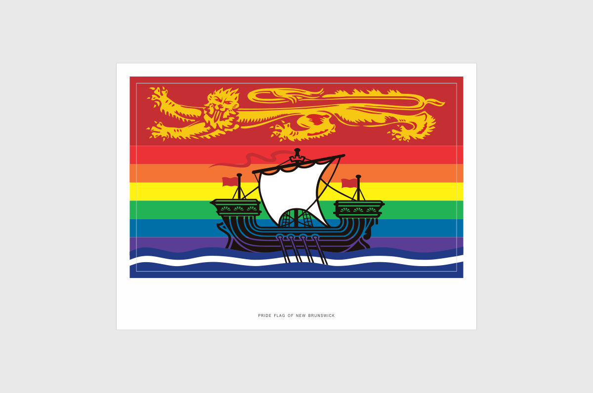 New Brunswick LGBTQ Pride Flag Stickers