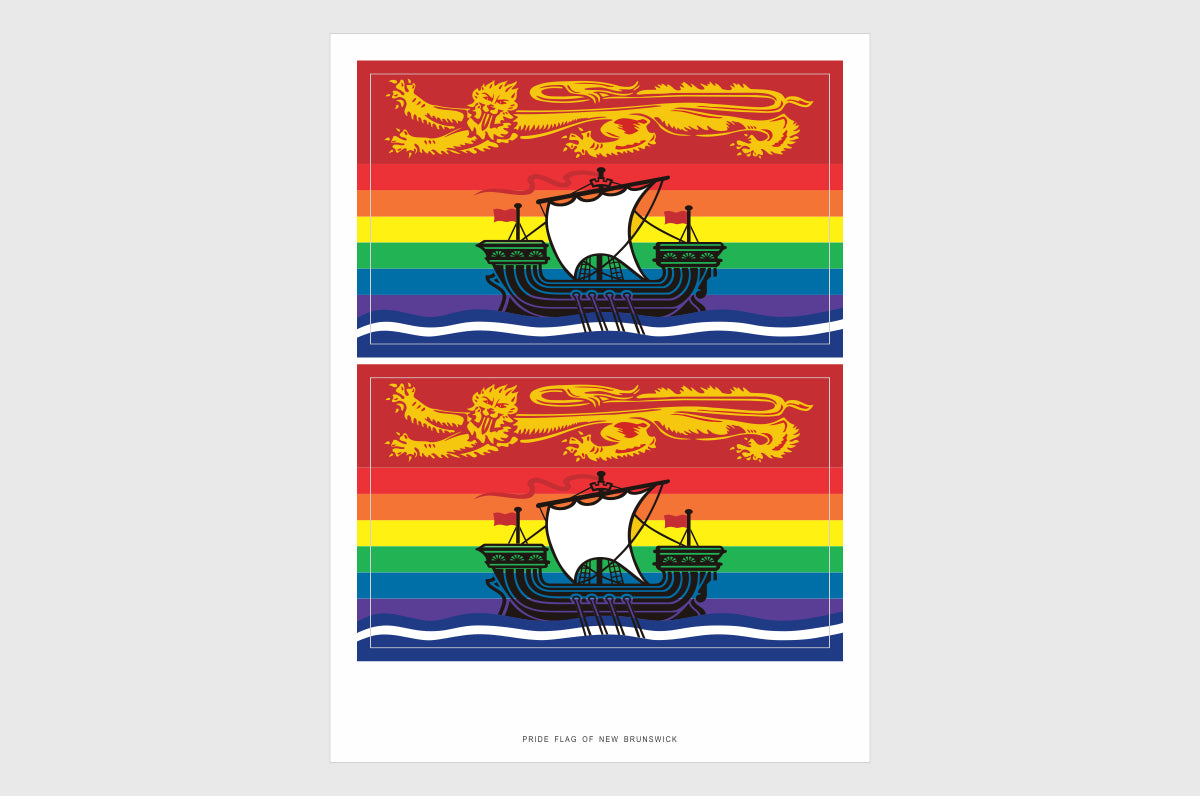 New Brunswick LGBTQ Pride Flag Stickers