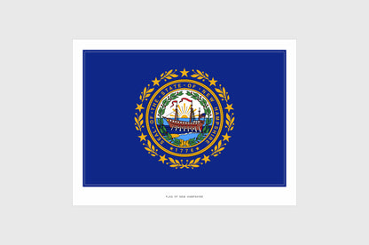 New Hampshire Flag Stickers