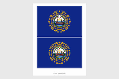 New Hampshire Flag Stickers