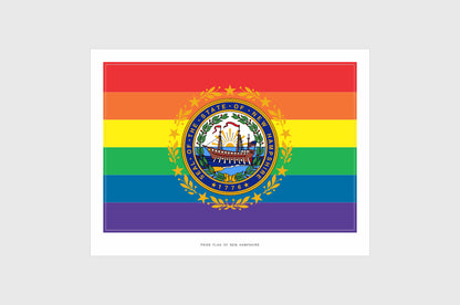 New Hampshire LGBTQ Pride Flag Stickers