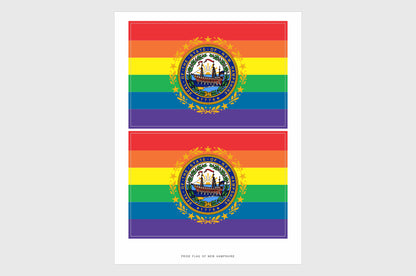 New Hampshire LGBTQ Pride Flag Stickers