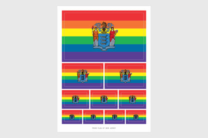 New Jersey LGBTQ Pride Flag Stickers