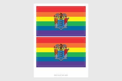 New Jersey LGBTQ Pride Flag Stickers