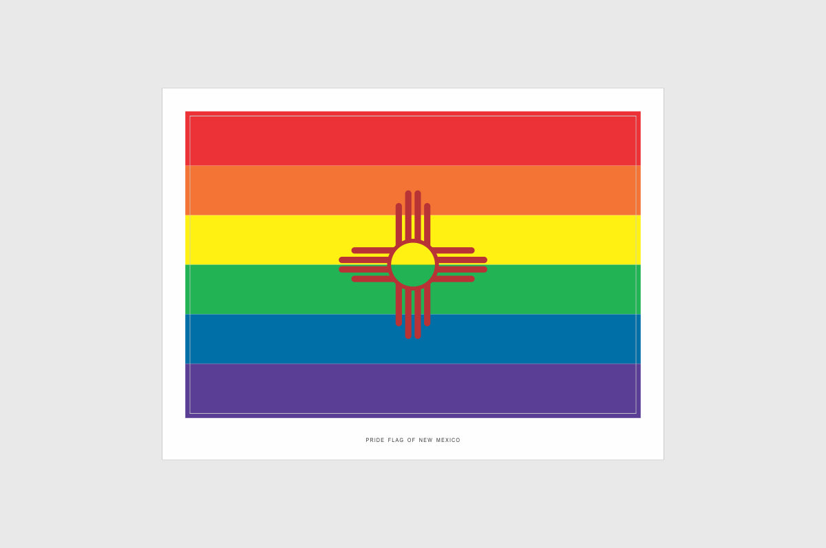 New Mexico LGBTQ Pride Flag Stickers