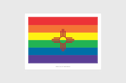 New Mexico LGBTQ Pride Flag Stickers