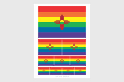 New Mexico LGBTQ Pride Flag Stickers