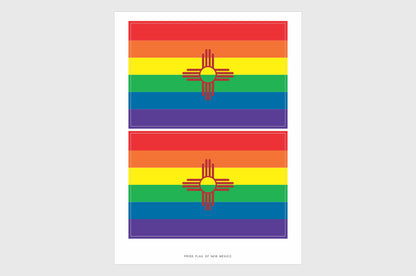 New Mexico LGBTQ Pride Flag Stickers