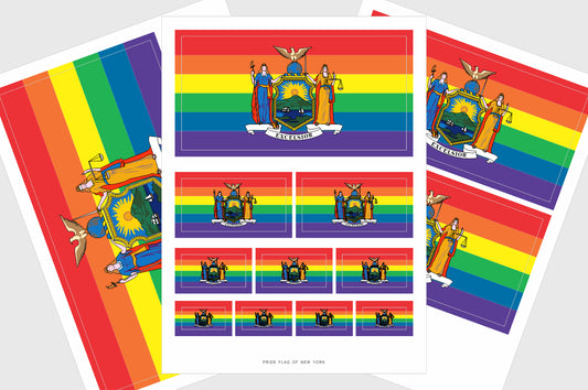 New York LGBTQ Pride Flag Stickers