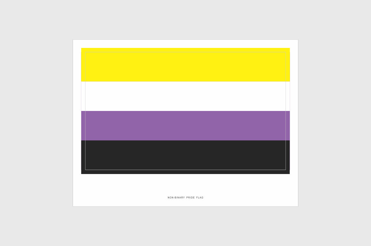 Non Binary Pride Flag Stickers