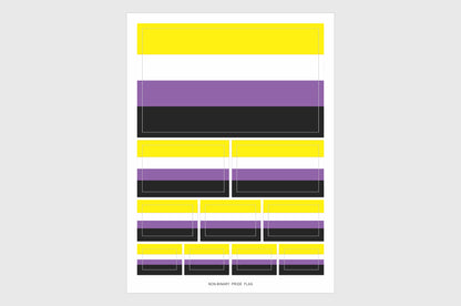 Non Binary Pride Flag Stickers