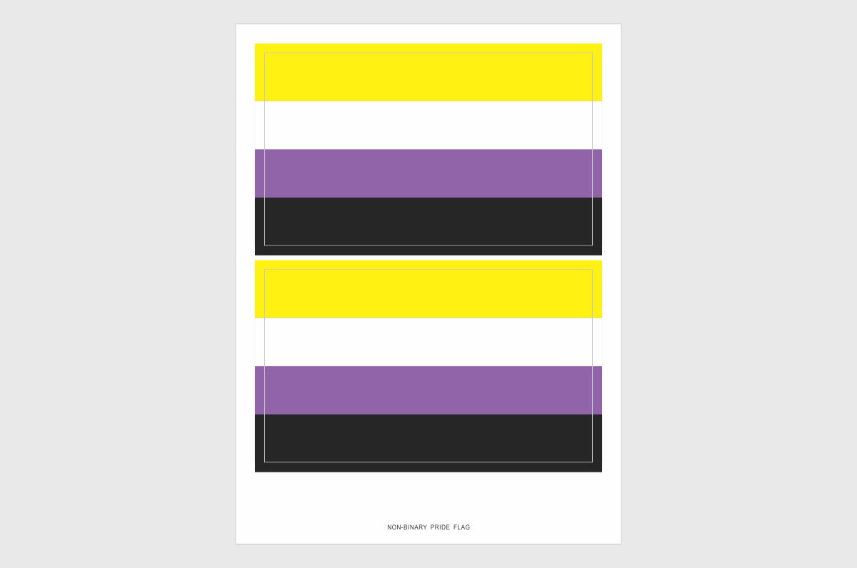 Non Binary Pride Flag Stickers