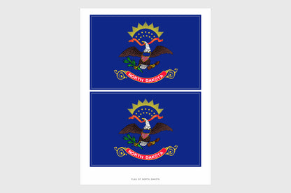 North Dakota Flag Stickers