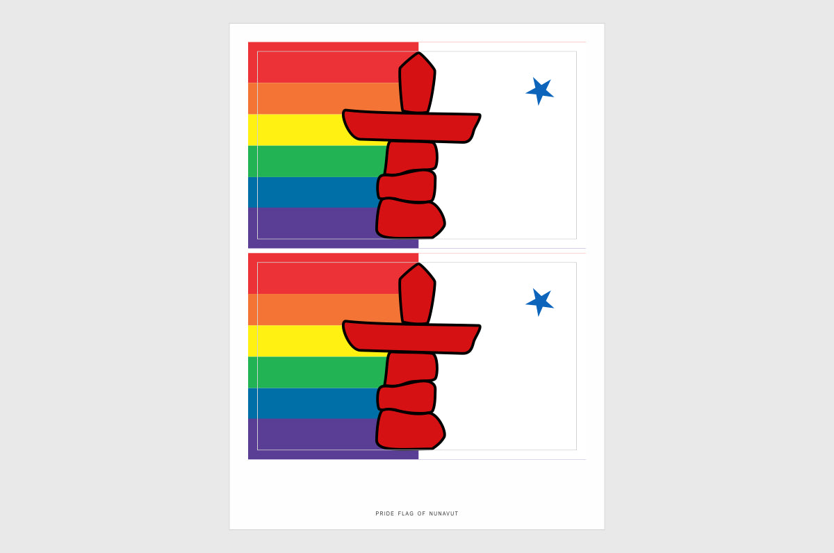 Nunavut Territory LGBTQ Pride Flag Stickers