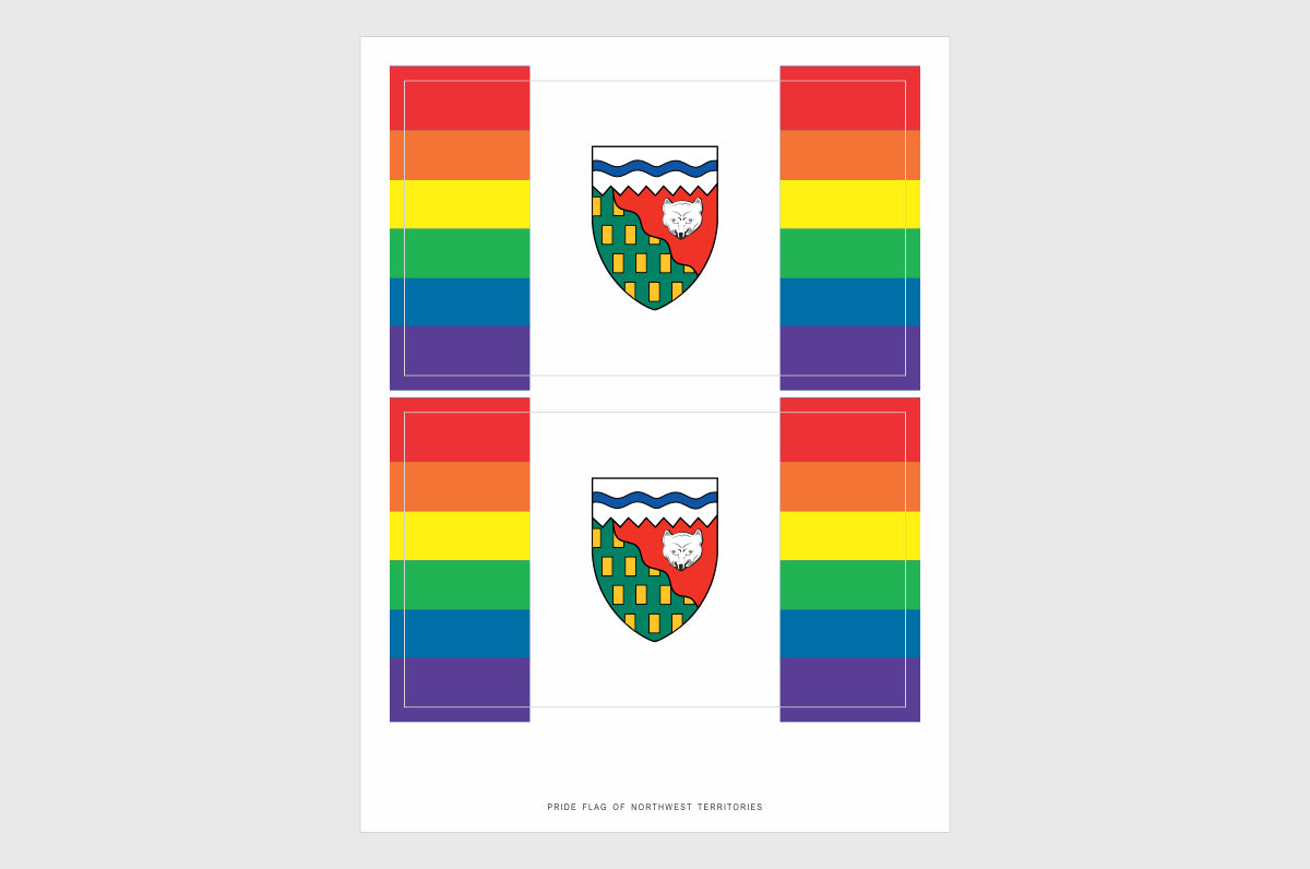 Northwest Territories LGBTQ Pride Flag Stickers