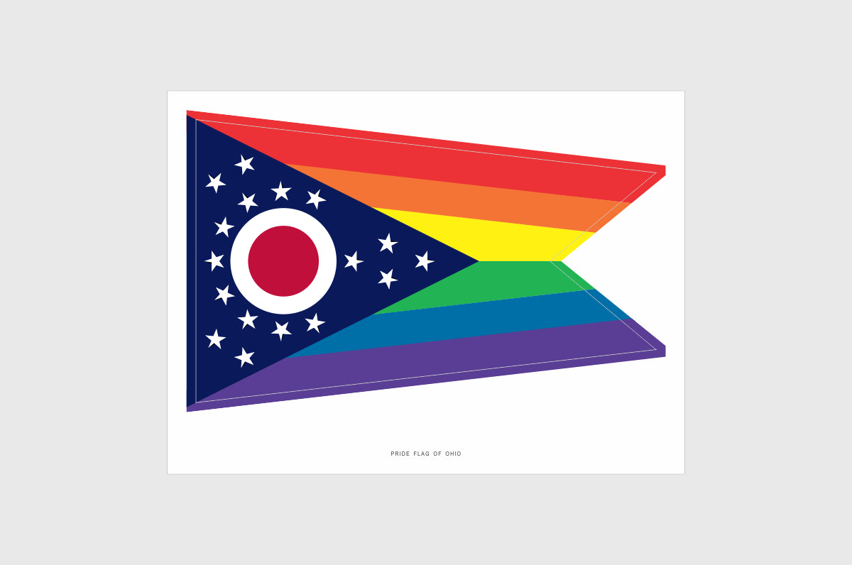 Ohio LGBTQ Pride Flag Stickers