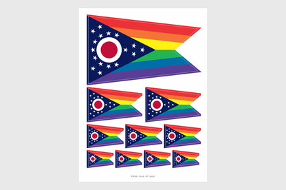 Ohio LGBTQ Pride Flag Stickers