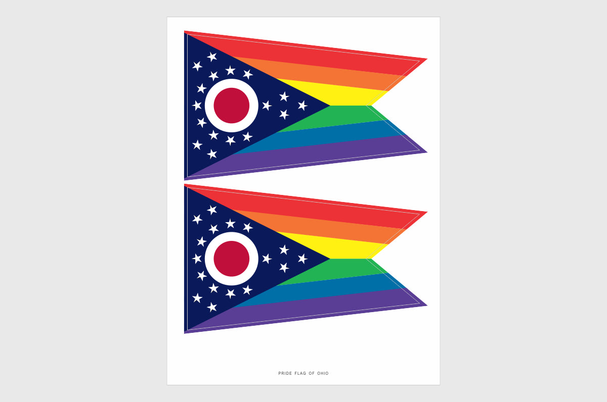 Ohio LGBTQ Pride Flag Stickers