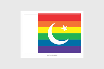 Pakistan LGBTQ Pride Flag Stickers