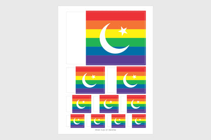 Pakistan LGBTQ Pride Flag Stickers