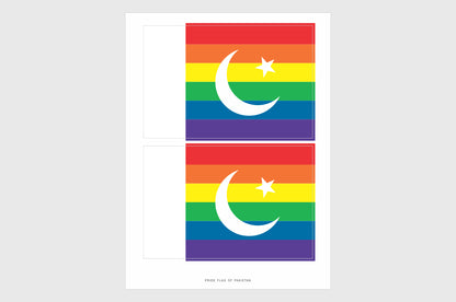 Pakistan LGBTQ Pride Flag Stickers